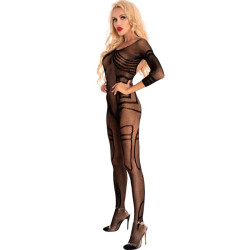 Livco Corsetti Fashion - Peignoir + Chemise + String Melisenda Cf 1709 Noir S